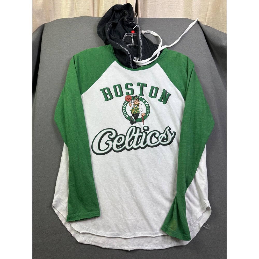 G-III 4Her Boston Celtics Hooded Raglan T-Shirt Green White Women's Small‎ NBA